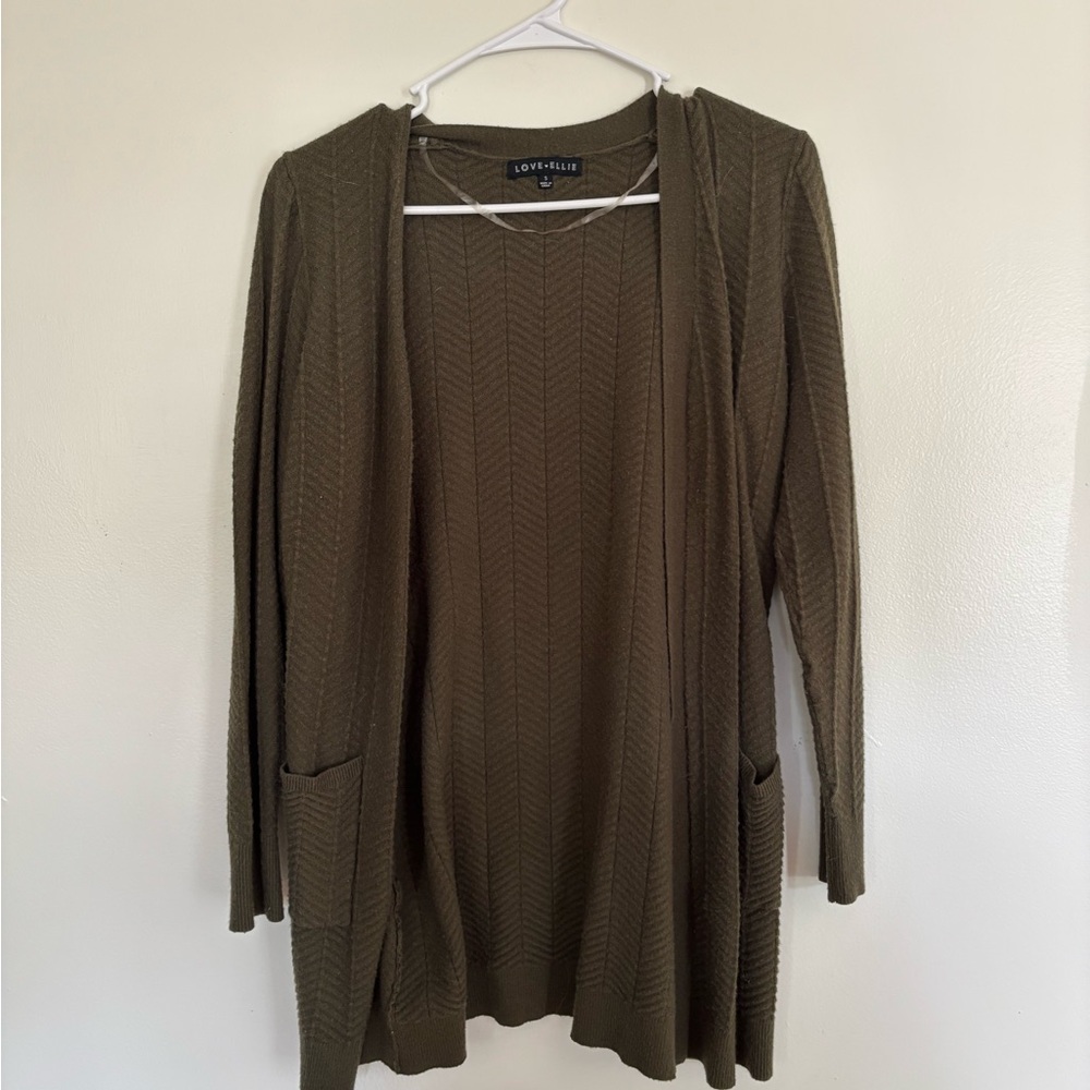 Women's Olive Sweater Cardigan